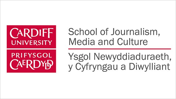 Logo of Cardiff University's School of Journalism, Media and Culture.