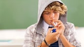 Teenager smoking