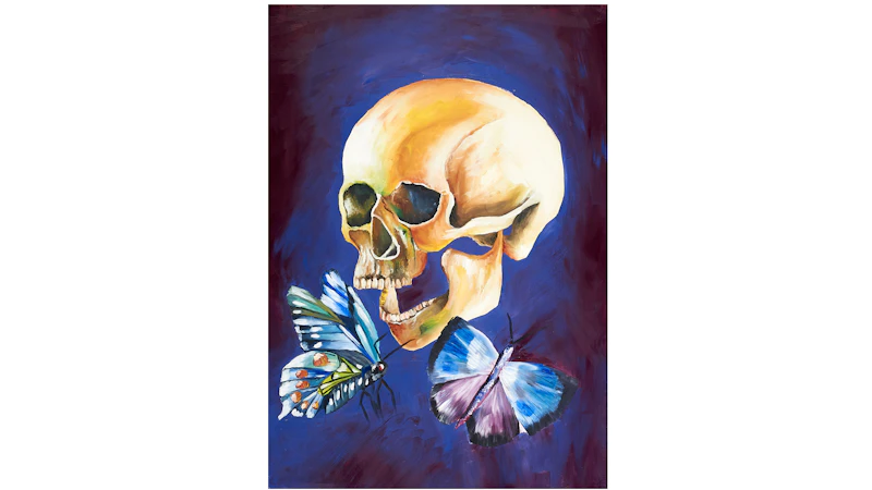 Skull and Butterflies