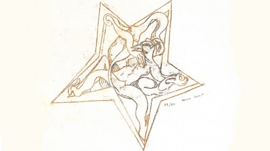 Drawing by Max Ernst, German artist and pioneer of surrealism