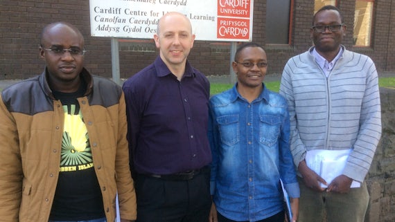 Staff from the University of Namibia visiting Cardiff University School of Mathematics
