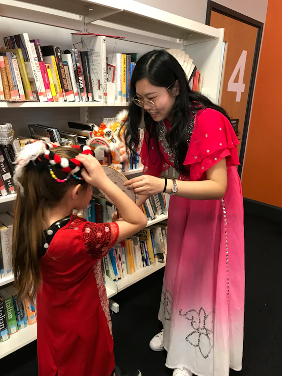Chinese tutor and child
