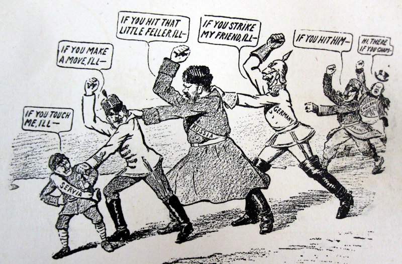 T. D. Hadjich, The world’s war cartoons: blood and iron, the Balkans in caricature (London: Cecil Palmer and Hayward, 1916).