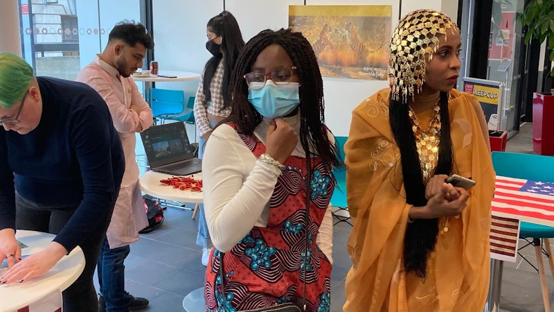students at the Biosciences cultural event
