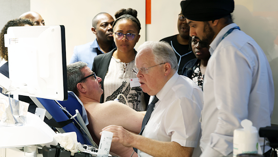 PASCAR cardiologists reviewing an echo