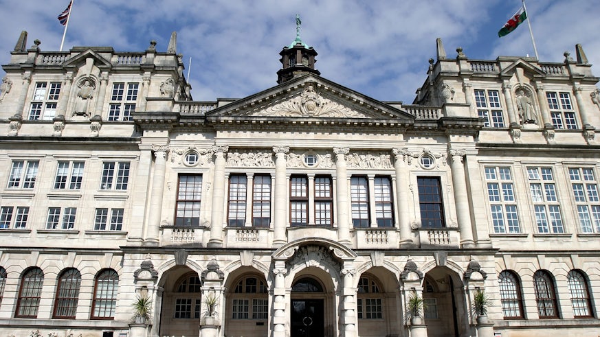 Front of Main Building, Cardiff University