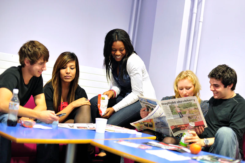 Students on campus