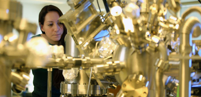 A research student during an experiment.