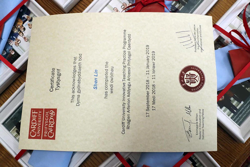 Guizhou University certificates
