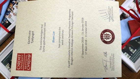 Guizhou University certificates