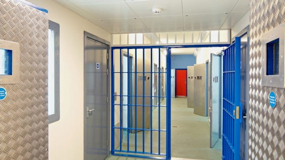 An image of the interior of a prison