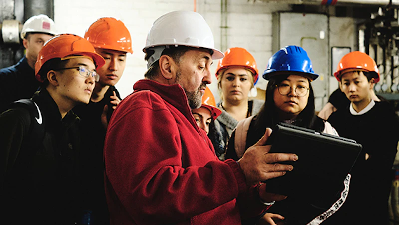 Students on an industrial visit