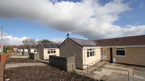 Refitted low-carbon Swansea bungalows