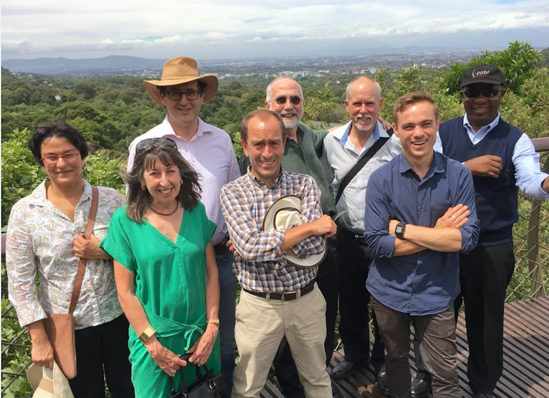 The reference group engaging in a walk-and-talk session in Kirstenbosch National Botanical Gardens, in Cape Town.
