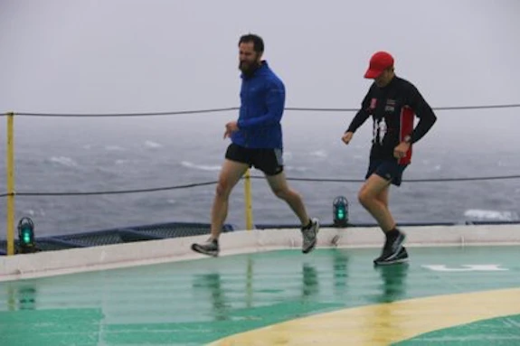 Steve Barker and Ian Hall run the Half Marathon