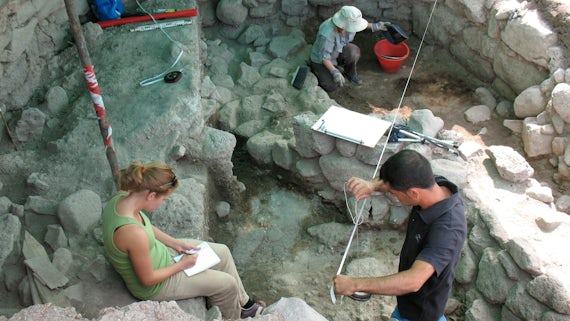 Excavation in Sardinia, Italy.