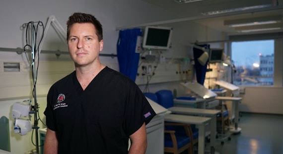 Dr Matt Morgan in ICU