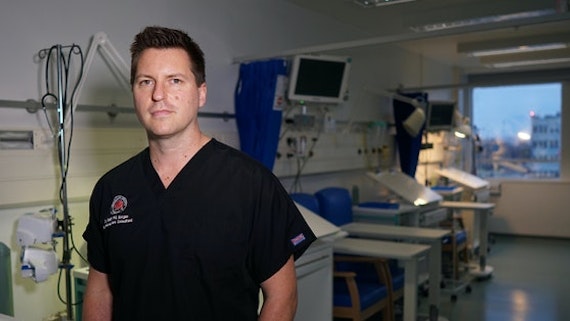 Dr Matt Morgan in ICU