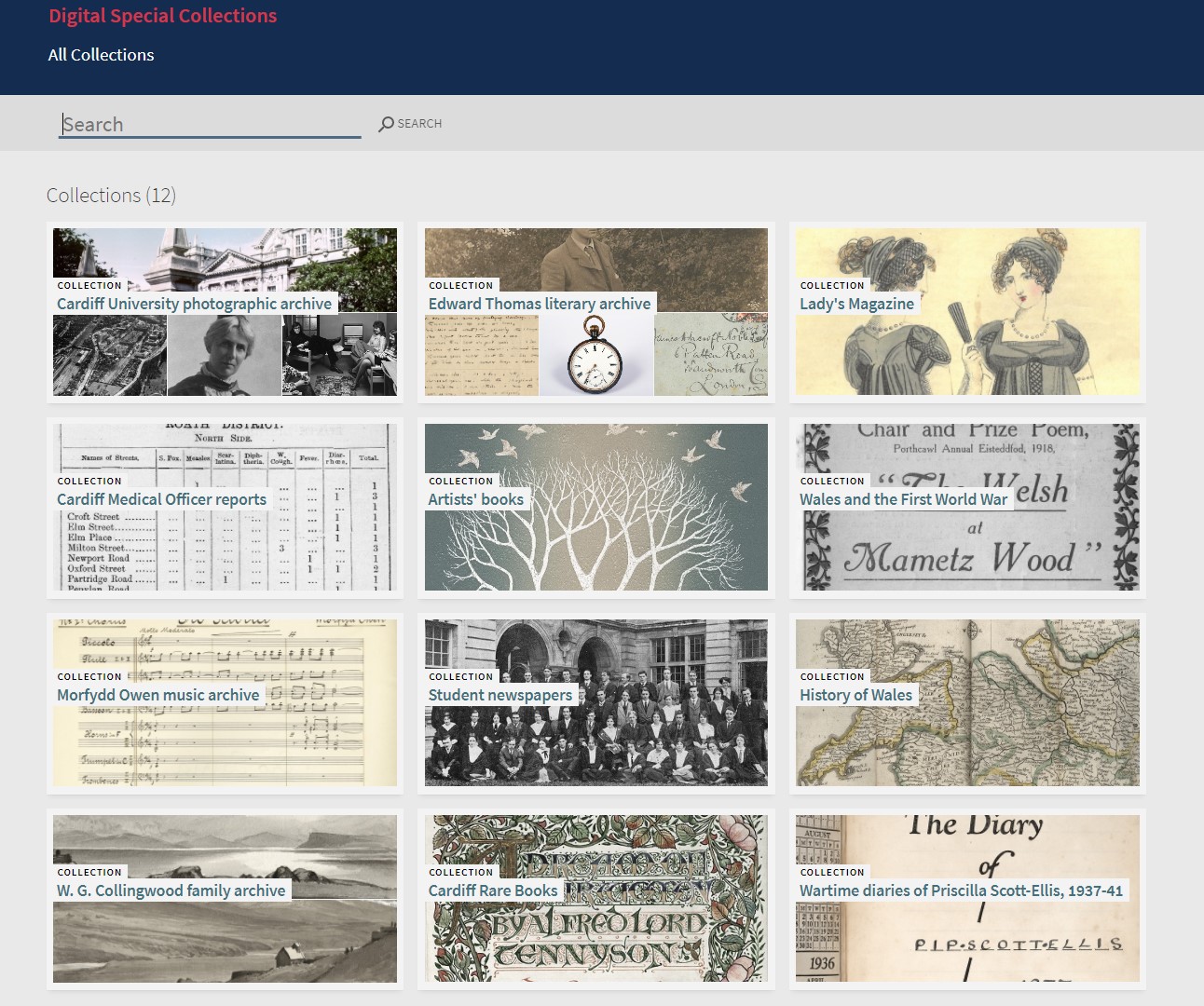 Digital Collections - Special Collections And Archives - Cardiff University