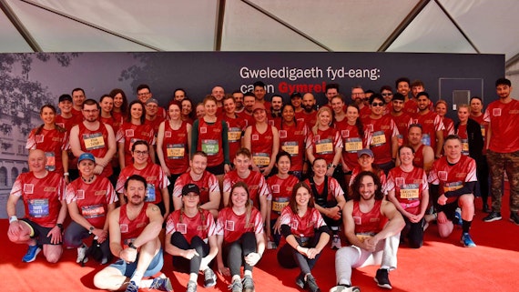 TeamCardiff runners at the March 2022 Cardiff Half Marathon