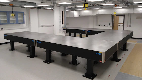 Optical table in new laboratory