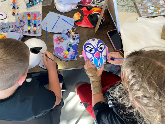 Mask painting at Techniquest