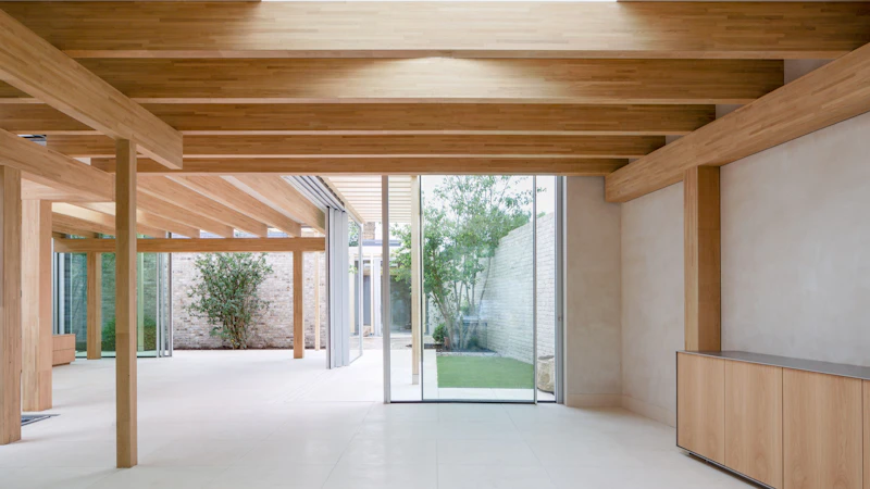 Niwa House is conceived as a lightweight pavilion; a continuous series of open plan spaces interrupted by courtyards and the garden.