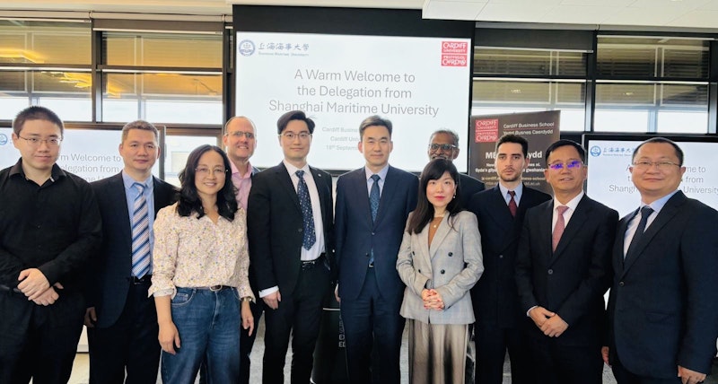 Cardiff Business School hosts delegation from Shanghai Maritime University