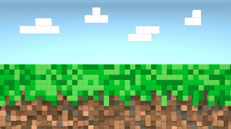 Image of grass from the video game Minecraft