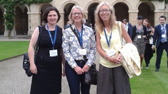 Annette Morris, Sara Drake and Julie Doughty (left to right) represented the School of Law and Politics at this year's Conference of the Society of Legal Scholars (SLS).