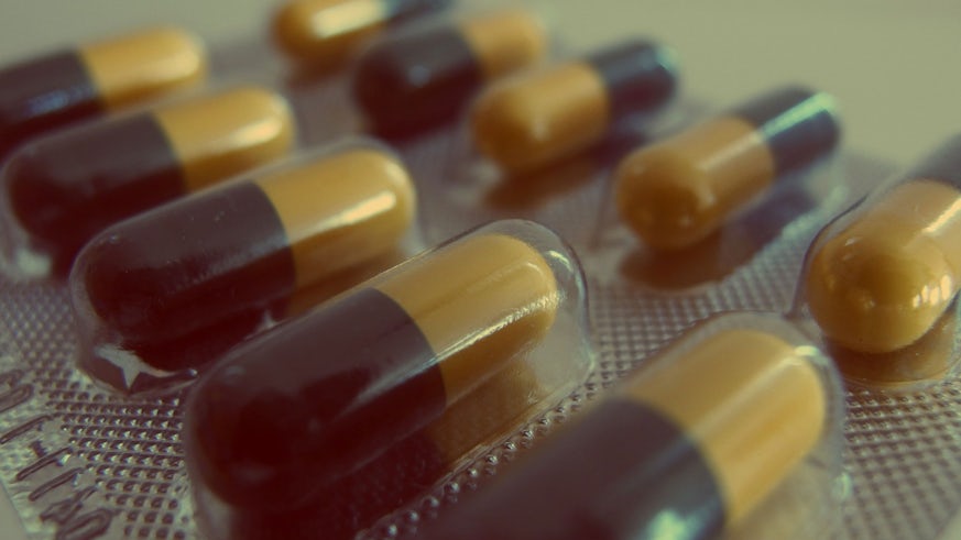 Pills shot with shallow depth of field
