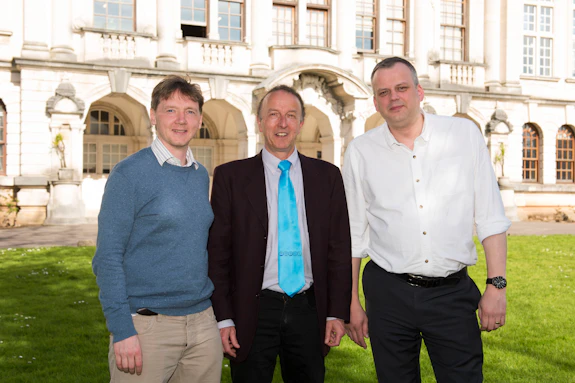 Dr Morten Andersen with Professor Mark Rehkämper, Imperial College London, and Ian Bowen, Nu Instruments.