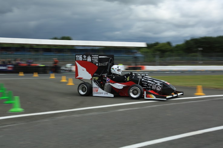 Cardiff Racing Car on track