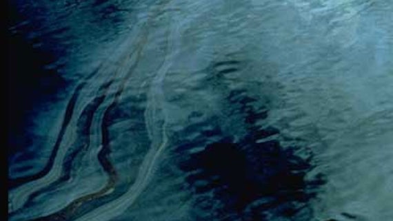 Oil sheen resulting from the Exxon Valdez accident