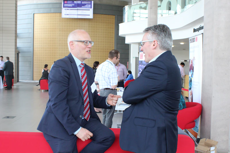 Director of NMHRI, Jeremy Hall, networking