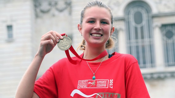 Cardiff half marathon finisher