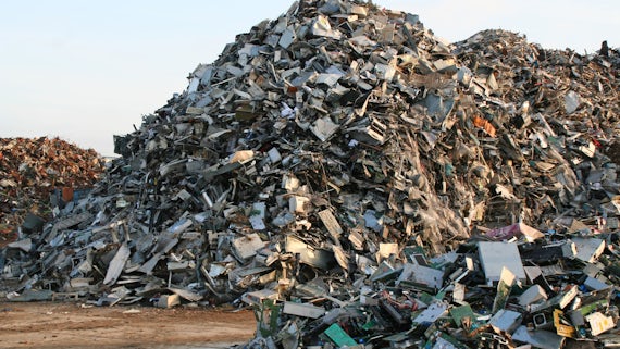 Image of scrap metal from appliances 
