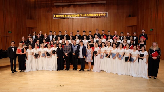 Cardiff University Chamber Choir and the choir of the Art College of Xiamen University