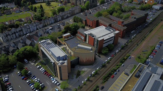 Aerial Cardiff Business School
