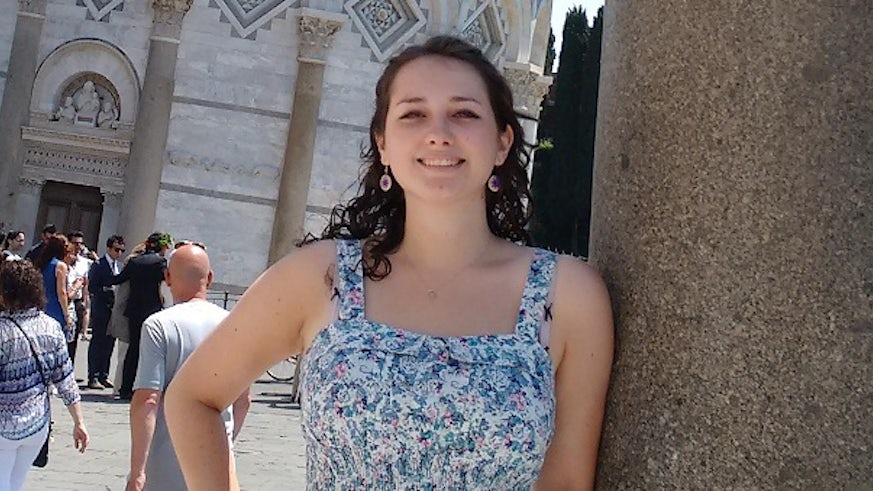 Emma in Italy on her year abroad
