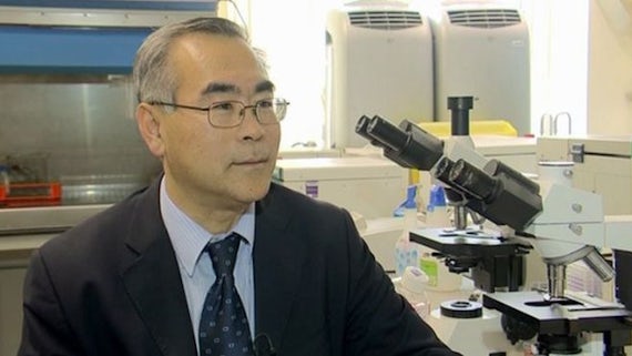 Professor Wen Jiang in the lab