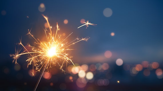 Stock image of a sparkler