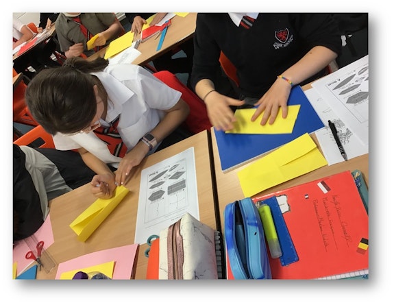 Pupils from Ysgol Gyfun Cwm Rhymni design their own dragon boats