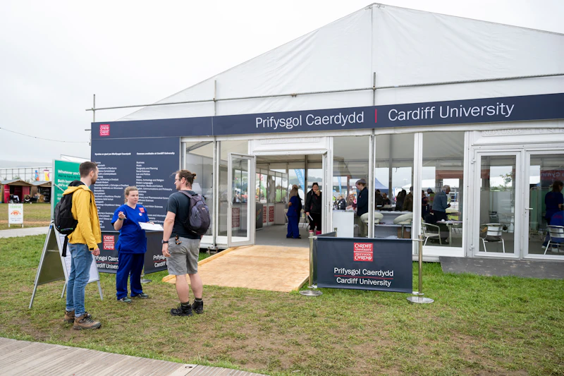 Cardiff University's stand at the National Eisteddfod