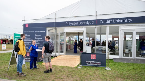 Cardiff University's stand at the National Eisteddfod