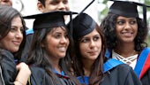 International students at graduation