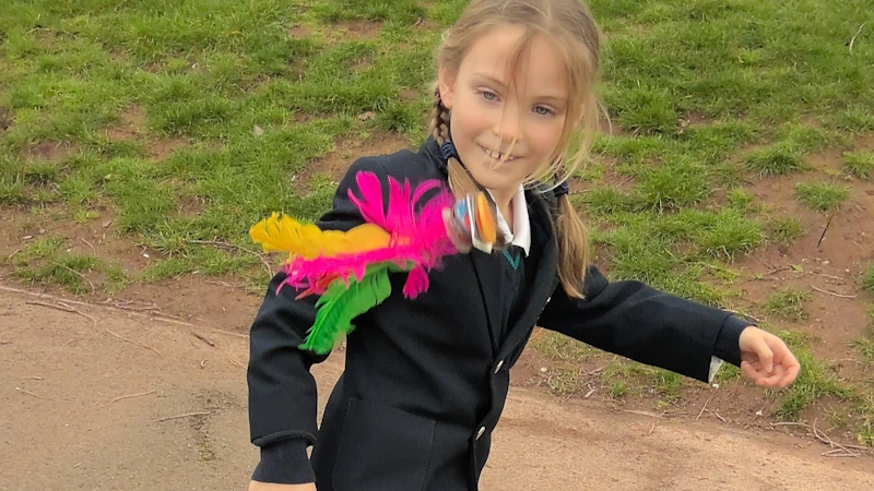 Kicking the shuttlecock game at Haberdashers' Monmouth School