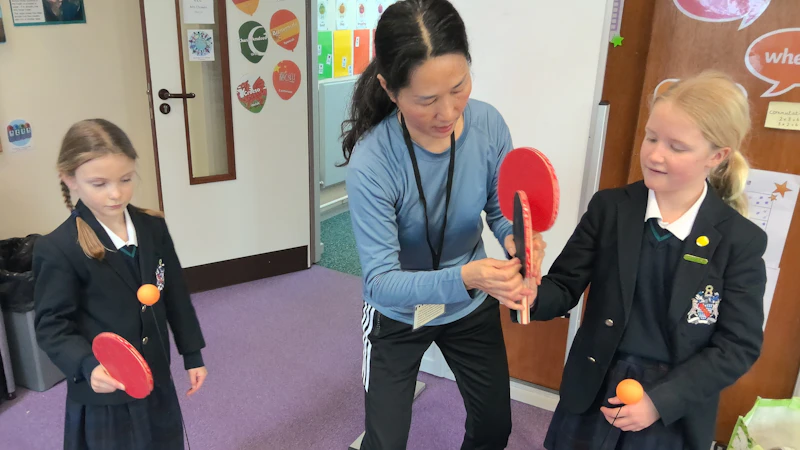 Ping pong game at Haberdashers' Monmouth School
