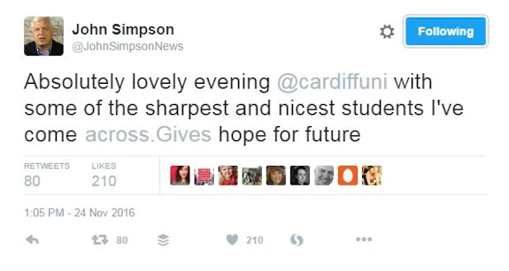 John Simpson Tweet
