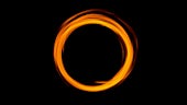 Circle made of amber light